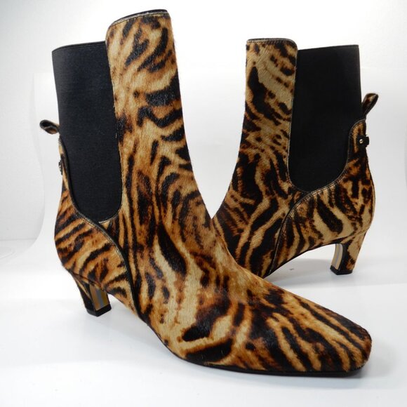 Sam Edelman Margo Ankle Boots Bootie Size 7.5 Kitten Heel Animal Calf Hair NEW - Picture 16 of 16